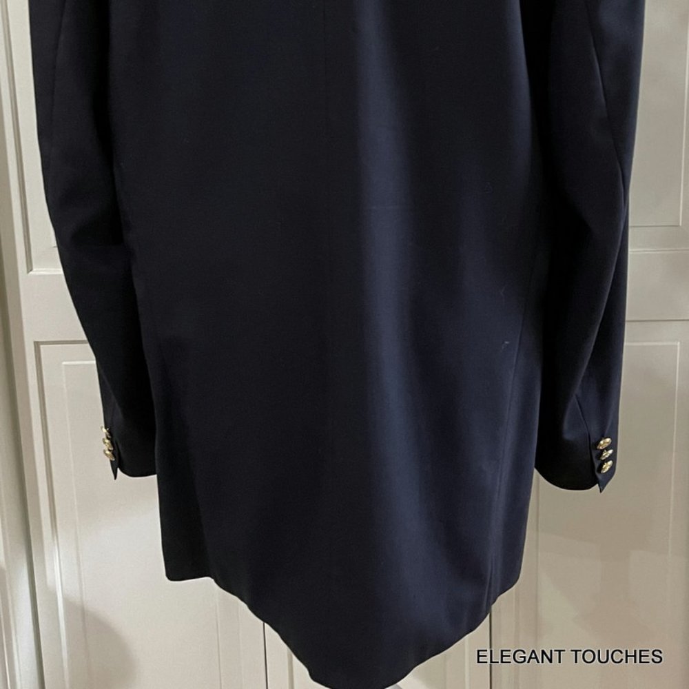 Ferrini Navy Wool Blazer Mens 46L Vintage Sports Coat Blue Single Breast - Picture 5 of 10